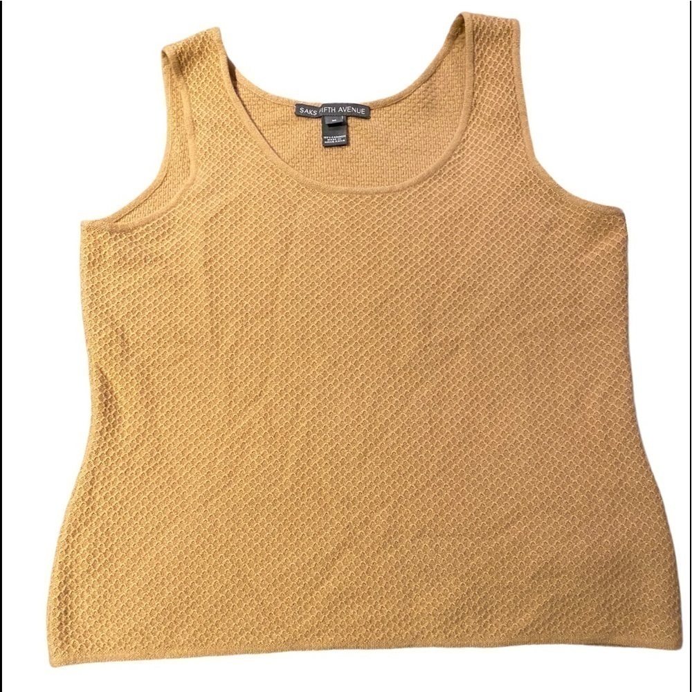 Saks Fifth Ave 100% cashmere tank top SZ M